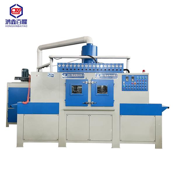 平板及木板门型材类工件加工非标定制输送式自动喷砂机