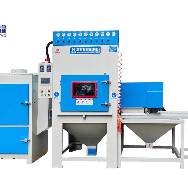 去除冲压 / 焊接后的氧化皮抬车非标定制转盘喷砂机